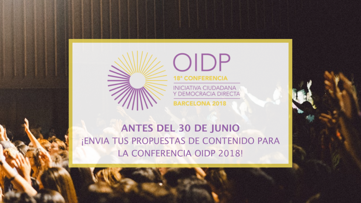 Presenta propoestes de contingut per a la Conferència OIDP 2018!